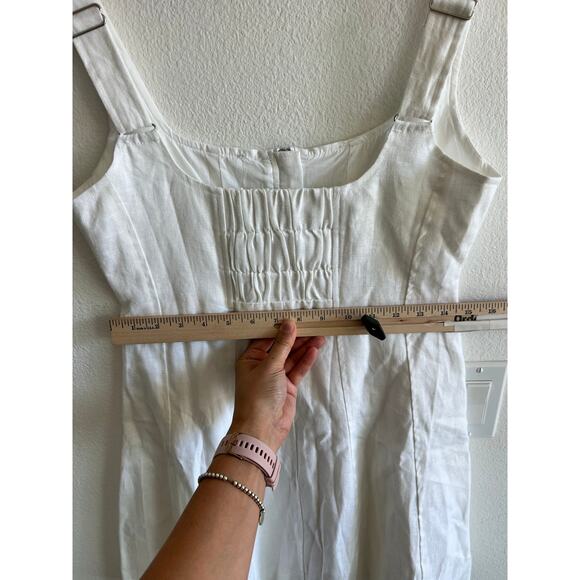 Dissh Harriet White Linen Mini Dress size US 6 - Picture 7 of 12
